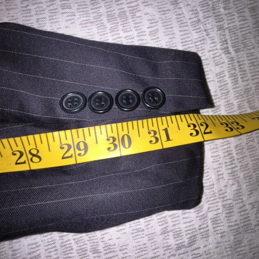 Canali Blazer Mens 42R Blue Wool Pinstripe Sport Coat Suit Jacket Italy Luxury